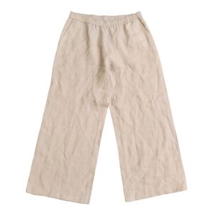 Sauths Cappuccino Kim Linen Wide Leg Pull On Pants Trousers XL Oatmeal Ivory